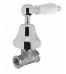 PB classic faucet built-in shut-off valve with white handle Chrome 1208854652