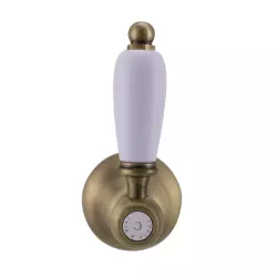 PB classic faucet recessed stop valve with white lever Bronze 1208854662