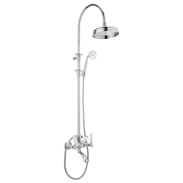 PB Classic Bath Shower Set surface-mounted with rain shower chrome 1208854812