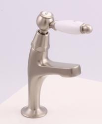 PB classic washbasin tap with white lever cold water small model stainless steel 1208854912