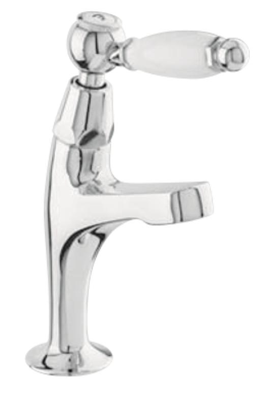 PB classic washbasin tap with white lever cold water small model stainless steel 1208854912