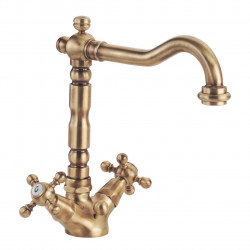 PB classic sink faucet with star handles spout 18.5 cm Bronze 1208854962