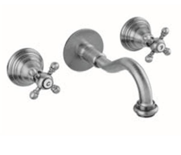 PB classic built-in wall-mounted tap with star handles, 16 cm spout, Chrome 1208855042