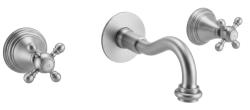 PB classic built-in wall tap with star handles, 16 cm spout, stainless steel 1208855062