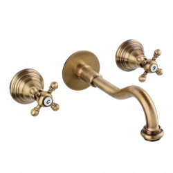 PB classic built-in wall-mounted faucet with star-shaped handles, 20 cm spout, Bronze 1208855082