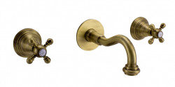 PB classic built-in wall-mounted faucet with star handles 25 cm spout Bronze 1208855122