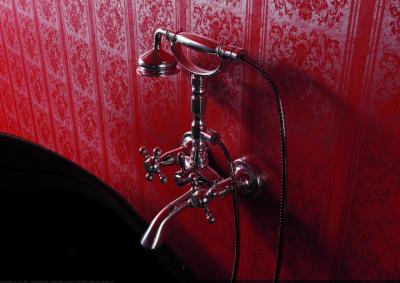 PB Classic tap surface mounted bath mixer set with power knobs stainless steel including hand shower 1208855172