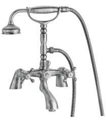 PB classic faucet bath mixer set with power knobs including hand shower Bronze 1208855222