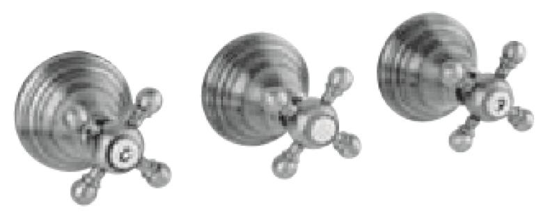 PB classic 2-way concealed shower set with diverter with star knobs Chrome 1208855362