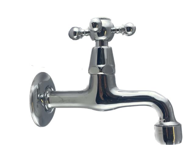 PB Classic wall fountain tap with star handle cold water chrome 1208855592