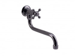 PB classic wall washbasin tap with star handle cold water and long spout chrome 1208855622