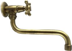 PB Classic wall washbasin tap with star handle cold water and long spout bronze 1208855632