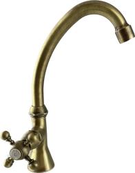 PB Classic washbasin tap with star handle cold water with high spout bronze 1208855662