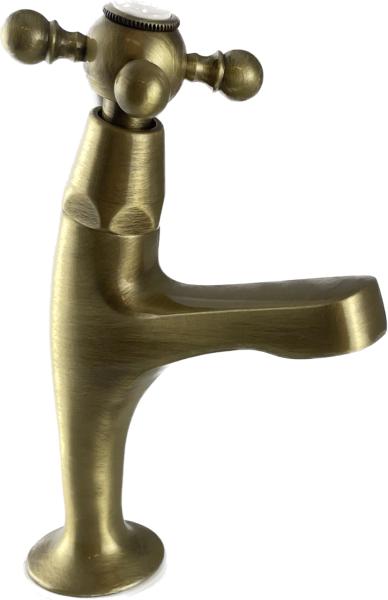 PB Classic washbasin tap with star handle cold water small model bronze 1208855692