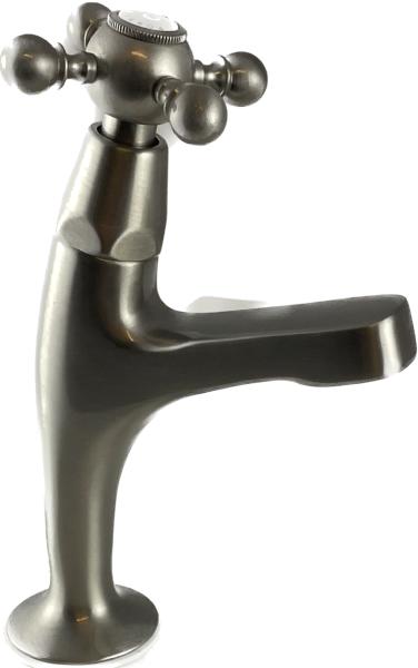 PB Classic washbasin tap with star handle cold water small model stainless steel 1208855702