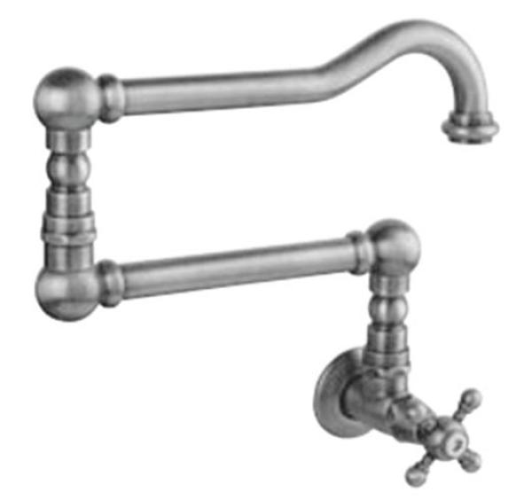 PB classic built-in wall fountain faucet with star knob cold water and long swivel spout chrome 1208855712