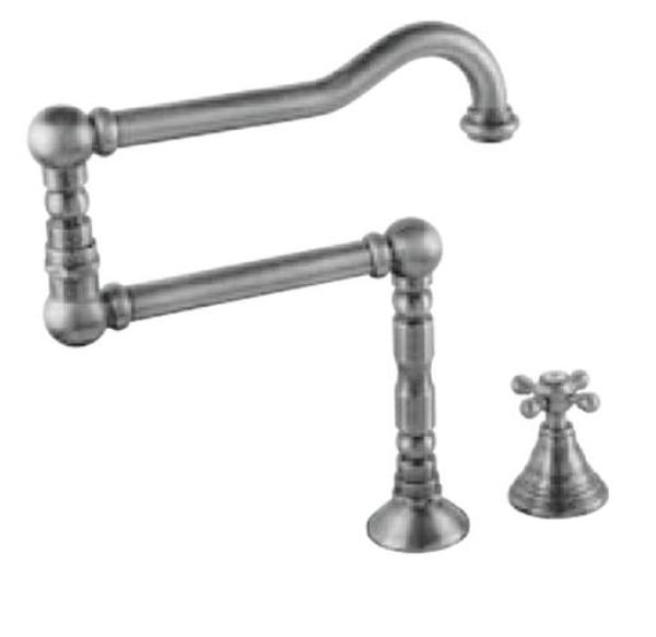 PB Classic buit-in washbasin tap with star handle cold water and long swivel spout chrome 1208855742