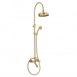 PB Classic Bath Shower Set surface-mounted with rain shower power knobs bronze 1208855872