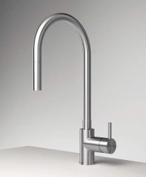 Zazzeri Z316 Single lever sink mixer with revolving spout and removable hand shower 33001101A402ASAS