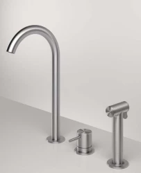 Zazzeri Z316 Single lever sink mixer with revolving spout and removable hand shower 33001101A403ASAS