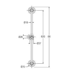 PB Classic Sliding shower rail Set with hand shower and shower hose chrome 1208899062