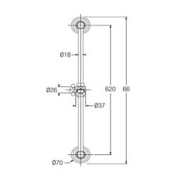 PB Classic Sliding shower rail set with hand shower and shower hose bronze 1208899072