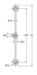 PB classic shower bar set with hand shower and shower hose chrome 1208899092