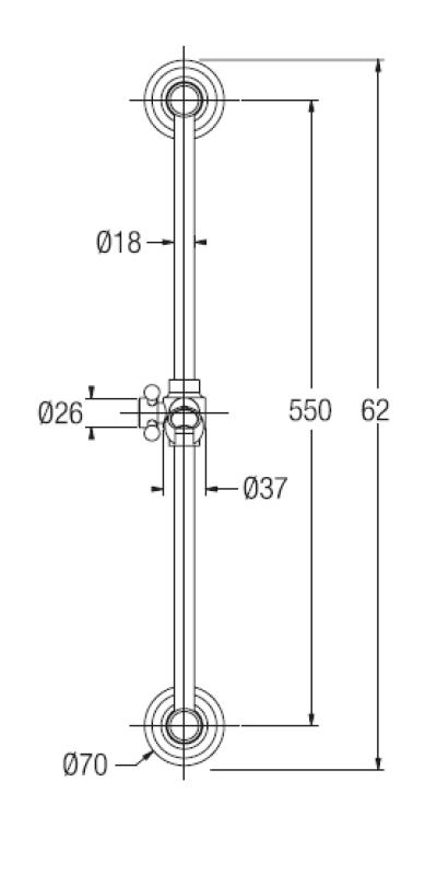 PB classic Sliding rail set with hand shower and shower hose bronze 1208899102