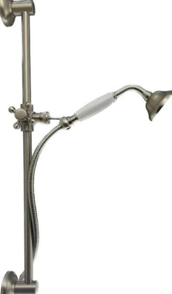 PB Classic Sliding rail Set with hand shower and shower hose stainless steel 1208899112