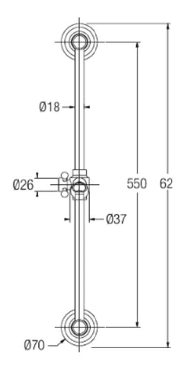 PB Classic Sliding rail Set with hand shower and shower hose stainless steel 1208899112