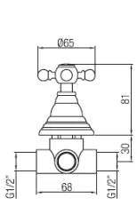 PB Classic Built-In Diverter Valve 2-Way Chrome 1208899122