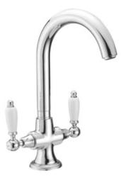 PB classic kitchen faucet tap White handles Chrome 1208910882