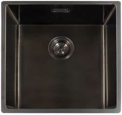 Reginox Miami 5040 OKG Stainless Steel Kitchen Sink PVD Gun Metal 50x40 L7683 R30721