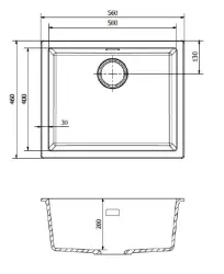 Reginox Amsterdam 50 Regi granite kitchen sink anthracite undermount and inset R30844