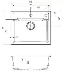 Reginox Amsterdam 54 Regi-granite tapwing kitchen sink white inset R31032