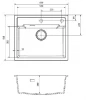 Reginox Amsterdam 54 Regi-graniet tapwing spoelbak wit opbouw R30875