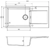 Reginox Amsterdam 540 Regi-graniet spoelbak wit opbouw R30790