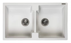 Reginox Amsterdam 20 Regi-granite double kitchen sink white inset R30998