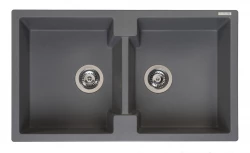 Reginox Amsterdam 20 Regi-granite double kitchen sink gray inset R31018