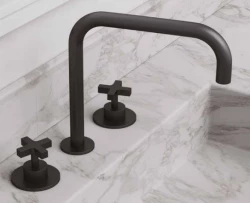 Waterevolution Cruz washbasin tap 3-hole matt black 1208916602