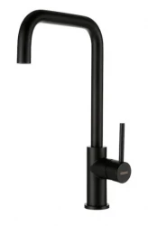 Lorreine Medway Black kitchen tap with swivel spout black 1208916642