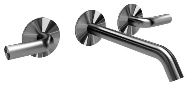 Waterevolution Avia 3-hole built-in stainless steel washbasin tap with spout 21cm 1208916992