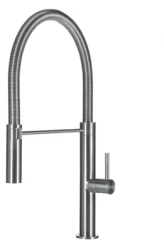 Lorreine Ribble kitchen tap with flexible spout stainless steel 1208920477