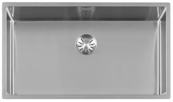 Lorreine 74SP large stainless steel kitchen sink 74x40 cm flush mounted undermount and inset 1208920511