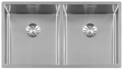 Lorreine 3434SP Superplug stainless steel double kitchen sink 3434 cm flush mounted undermount and inset 1208920512