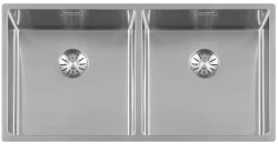 Lorreine 4040SP stainless steel double kitchen sink 4040 cm flush mounted undermount and inset 1208920516