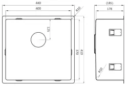 Lorreine 40SP37 Superplug stainless steel kitchen sink 40x37 cm flush mounted undermount and inset 1208920518