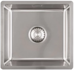 Caressi Basic Line stainless steel kitchen sink 37x35 flush mounted undermount and inset CABL37R15 1208920569