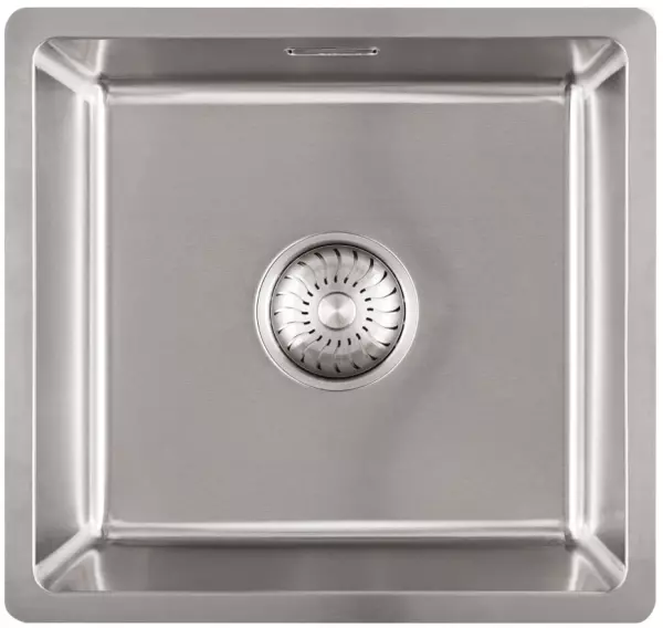 Caressi Basic Line stainless steel kitchen sink 37x35 flush mounted undermount and inset CABL37R15 1208920569