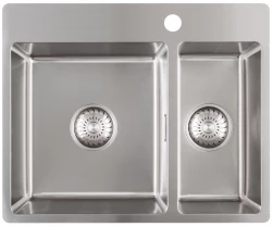 Caressi Basic Line stainless steel kitchen sink 45x57 flush mounted inset CABL3318KR15 1208920572